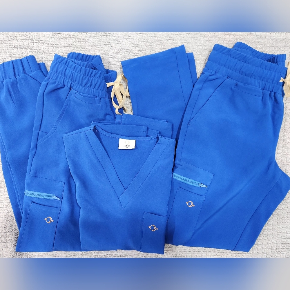 Luuna royal blue scrub set xs